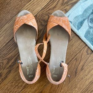 Tom’s sandals - orange. Worn only a handful of times.